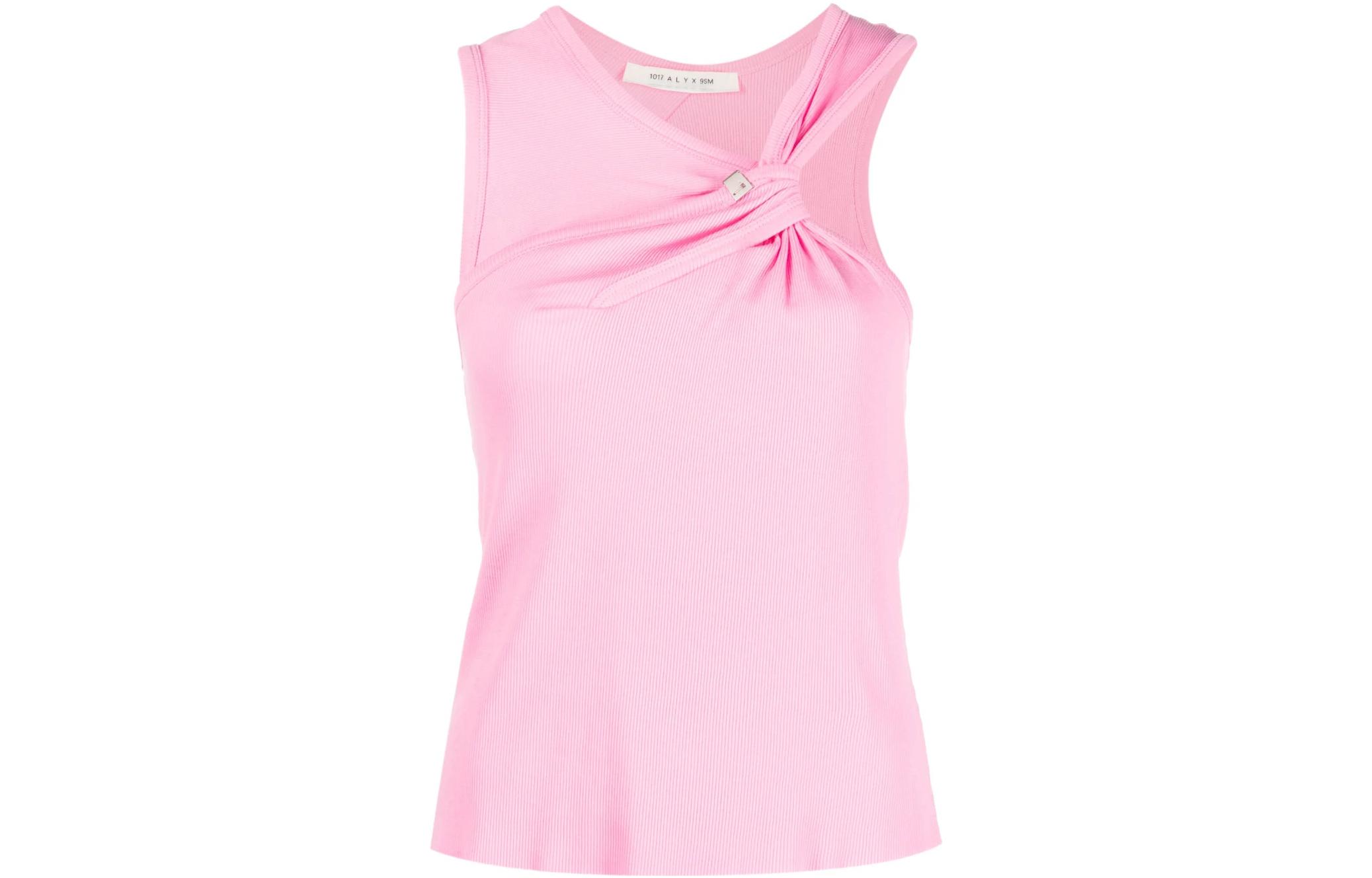 (Women) 1017 ALYX 9SM SS23 Solid Color Asymmetric Sleeveless Tank Top AA-W-SH-0184-F-A01-PNK0012