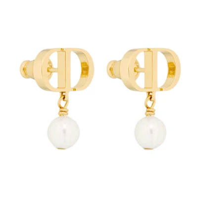 (Women) 2022 DIOR Petit CD Gold Metal Earrings for Women E1520PTCRS-D301