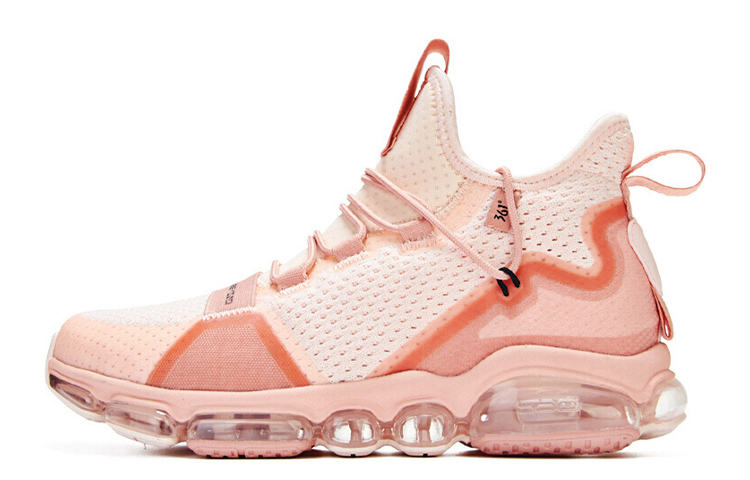 (Women) 361° 'Breathable Shock-Absorbing Mid-Top Running Shoes Transparent Pink' 681932273-2