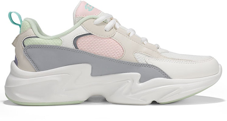(Women) 361° 'Cream White Breathable Mesh Chunky Dad Shoes' 682026770-2 Order (Women) 361° 'Cream White Breathable Mesh Chunky Dad Shoes' 682026770-2
