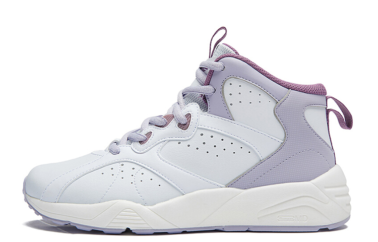 Buy (W) 361° Bounce Teknologi Kasut Bola Keranjang Mid-Top ''Putih Ungu'' 682111110-3