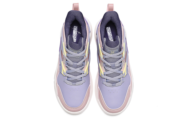 Order 361° 邦彈科技 防滑耐磨 中幫 運動休閒鞋 女款 粉紫