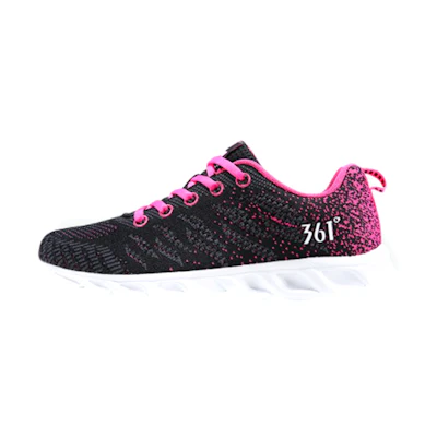 (W) 361° Breathable Mesh Running Shoes 'Black Pink'