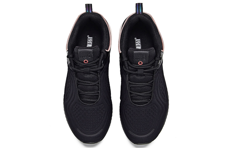 Order (W) 361° 快適 通気性 メッシュ エアクッション ランニングシューズ 'ブラックゴールド' 581946762-9