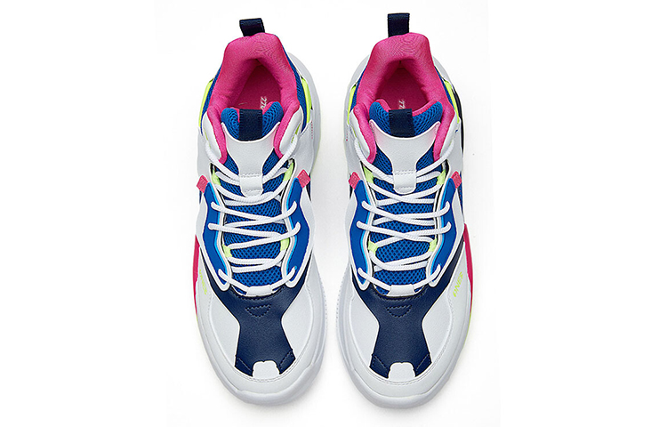 Lookbook (Women) 361° High-Top Basketball Shoes 'White Blue' 582031116-1