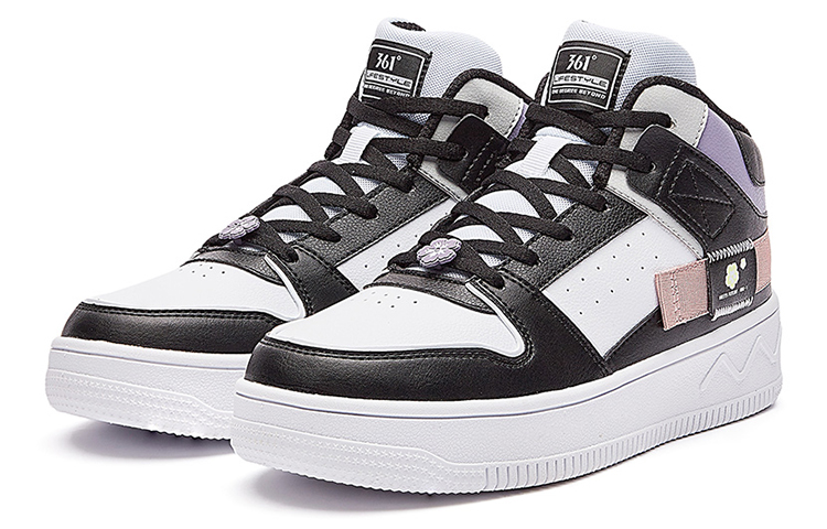 Shop (W) 361° Sneaker Bertapak-Tinggi ‘Putih Hitam’ 682146611B-4