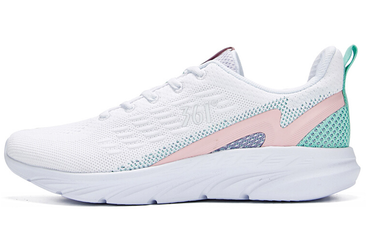 (W) 361° KNIT Running Shoe 'White Pink'