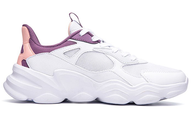 Order (W) 361° ライフスタイル メッシュ 通気性 カジュアル 厚底スニーカー 'ホワイト パープル' 682116760F-2