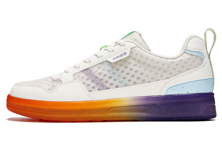 (Women) 361° Low-Top Skateboard Shoes 'White Orange' 682026601-1