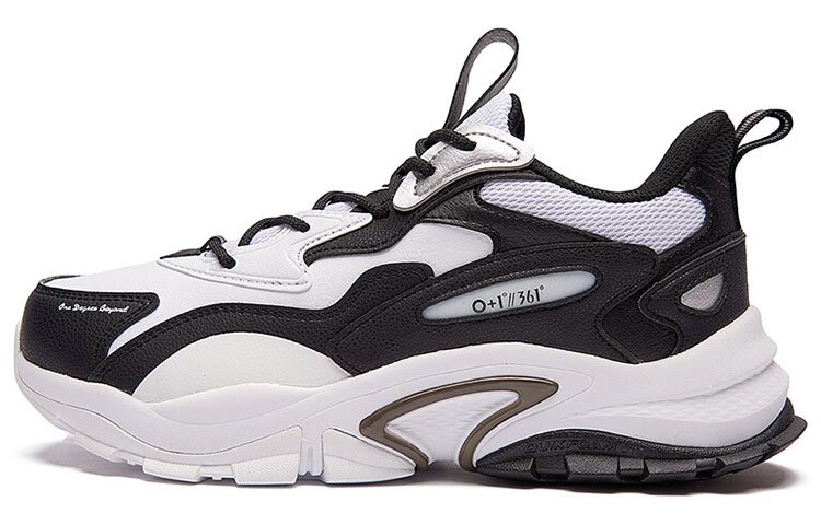 (Women) 361° Low 'Black White Velvet Fashion' 582046706A-4