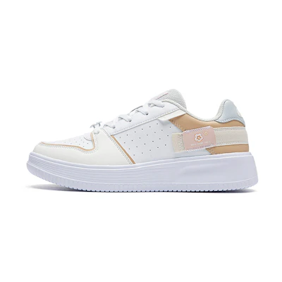 (W) 361° Low Top Leather Skate Shoe 'White Brown'
