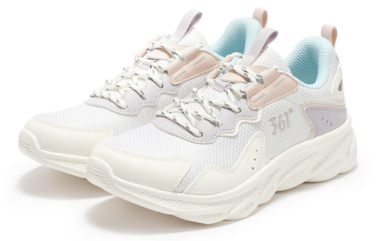 Lookbook (W) Kasut Lari 361° Low Top ''White Light Violet'' Wanita Lelaki 682232238-2