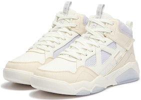 361° 合成皮革 系帶 防滑耐磨 高筒 板鞋 女款 米色 Lookbook 361° 合成皮革 系帶 防滑耐磨 高筒 板鞋 女款 米色