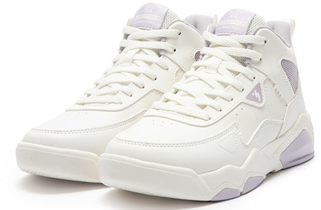 361° 冬征 加絨保暖 防滑減震 高幫 板鞋 女款 白紫 Lookbook 361° 冬征 加絨保暖 防滑減震 高幫 板鞋 女款 白紫