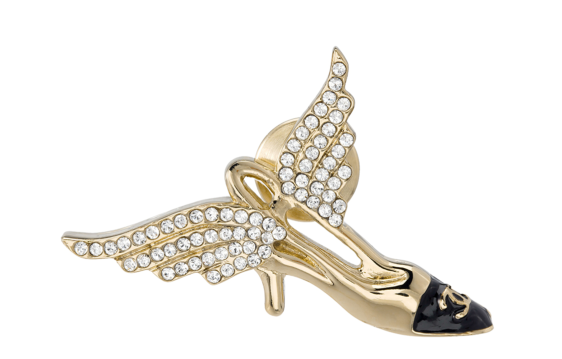 (Women) [2023 Early Spring] CHANEL 23C Wing High Heels Brooch  Gold. AB9861-B09914-NL695