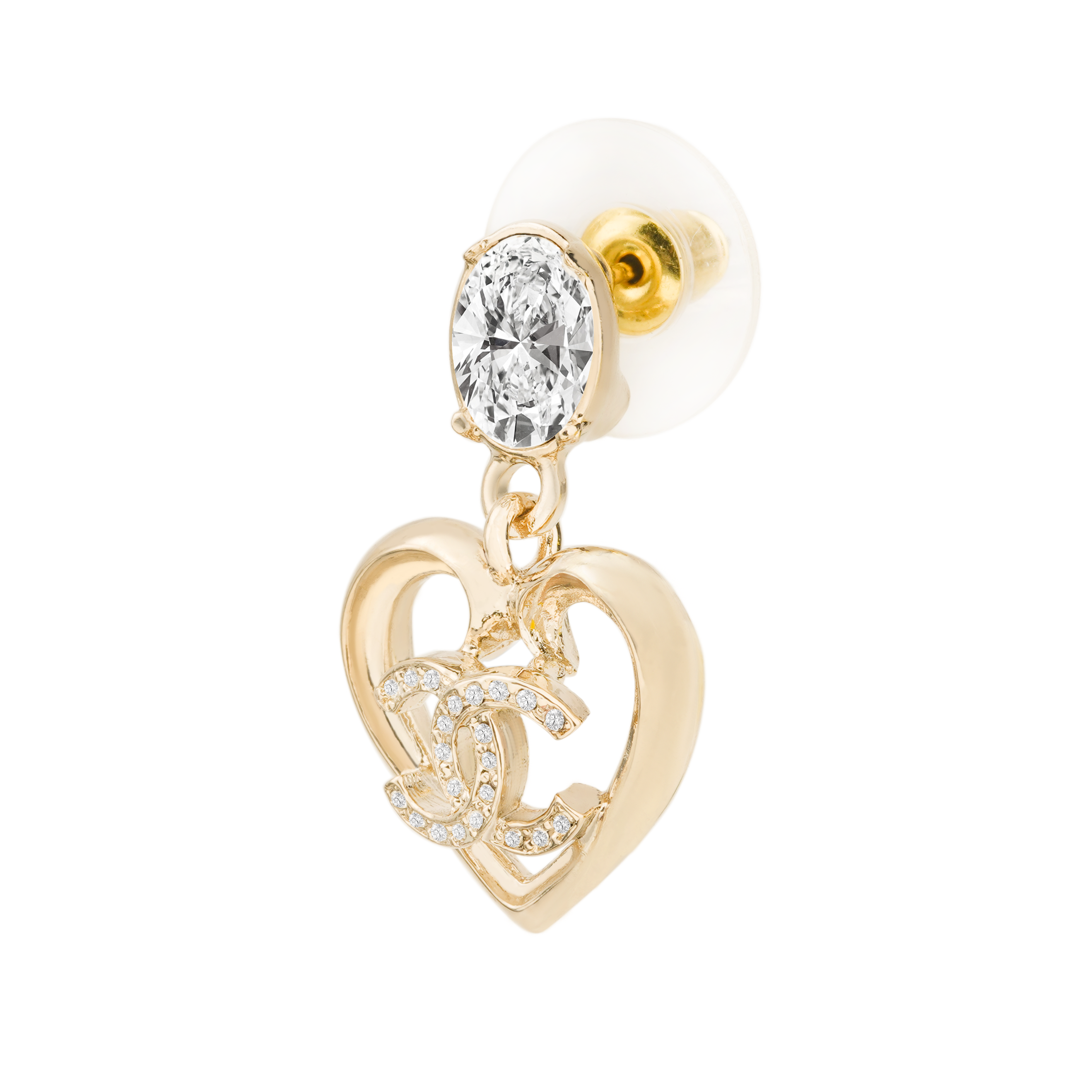 (Women) [2023 Early Spring] CHANEL Fashion Heart Pendant Metal Earrings for Women. ABA102-B10034 -NM079 圖 3