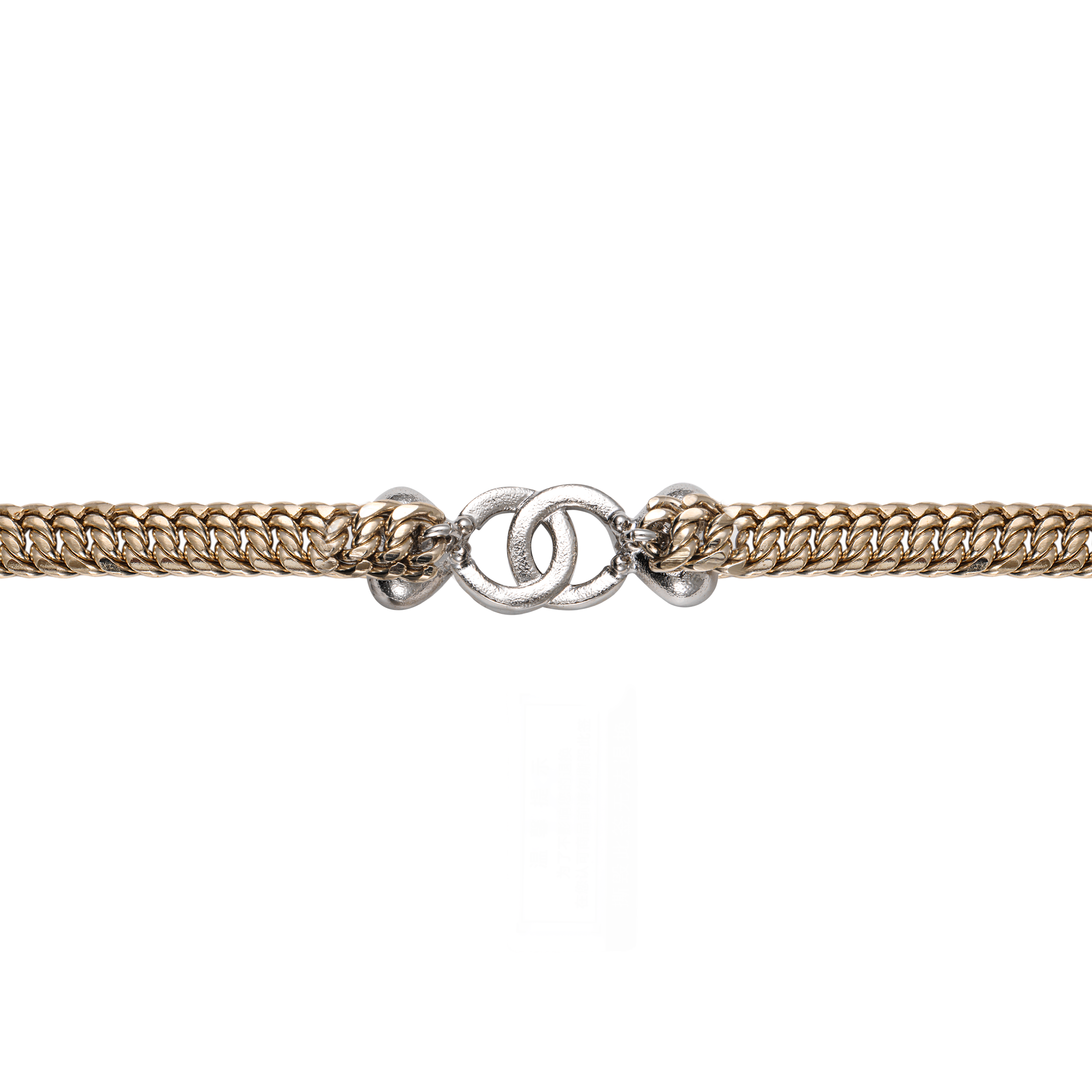 Shop (W) [2023 春夏] CHANEL 23S 雙C愛心鏈條手鍊 香檳金 ABA892-B10902-NO033