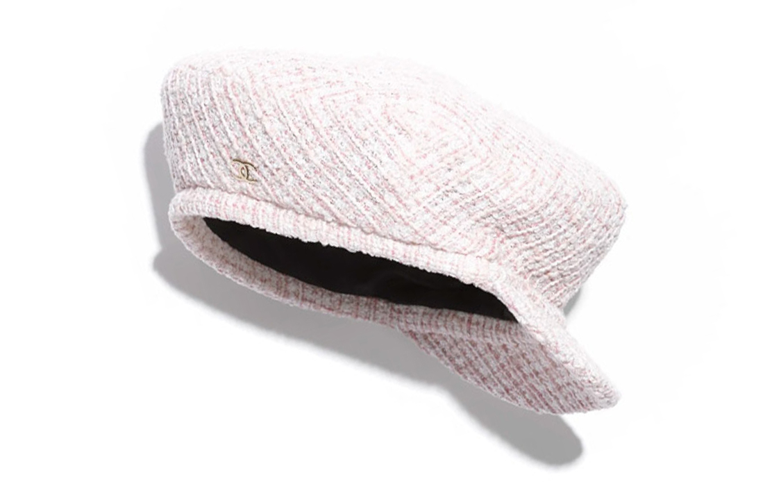 (Women) [2024 Spring/Summer] CHANEL Woven Texture Cotton Beret for Women - Light Pink AA9953-B16214-NW294