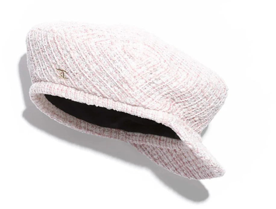 women-2024-spring-summer-chanel-woven-texture-cotton-beret-for-women-light-pink-aa-9953-b16214-nw-294