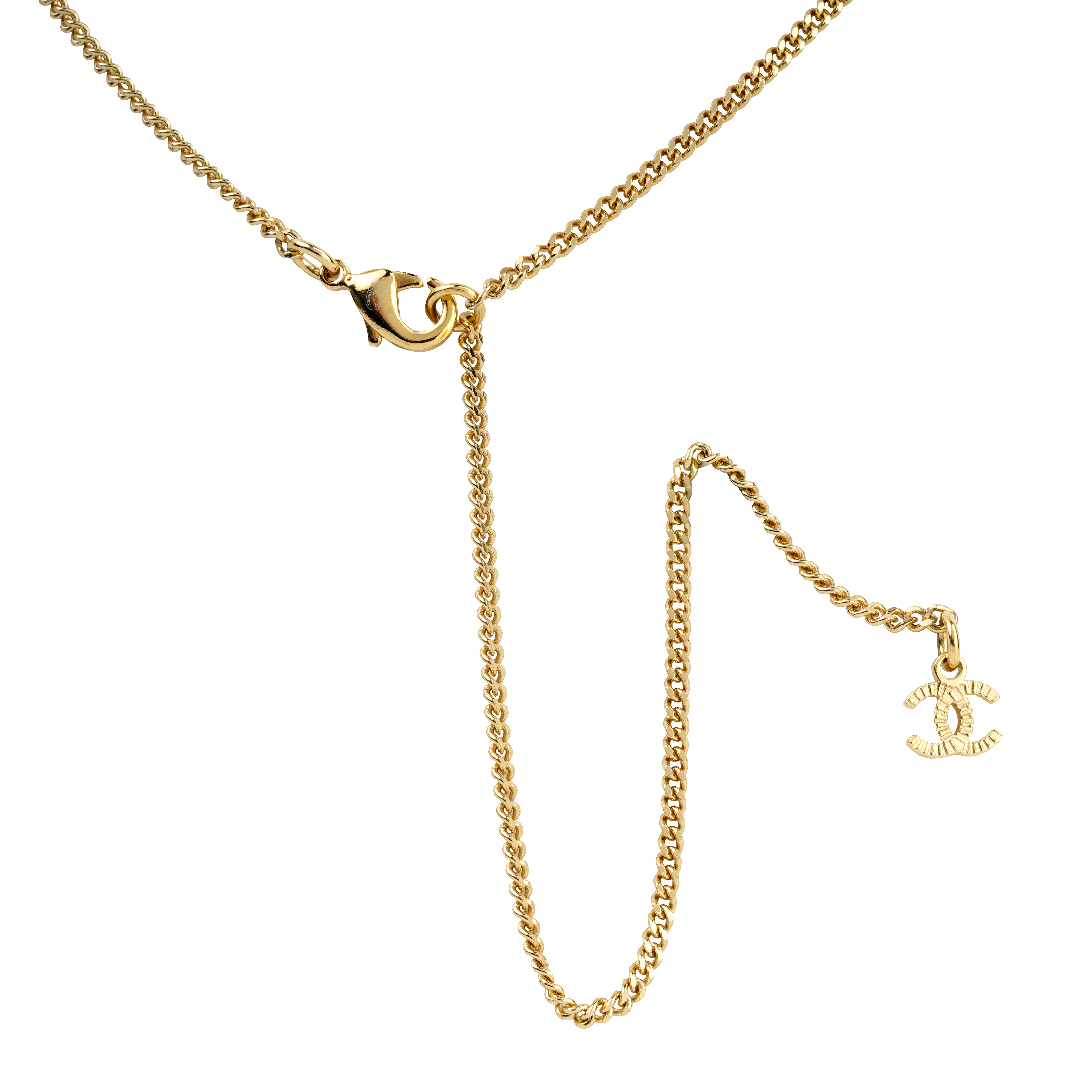 (Women) [22 Early Autumn] CHANEL Bow Double C Logo Metal Necklace Women Yellow AB8992-B08641-NJ235 圖 5