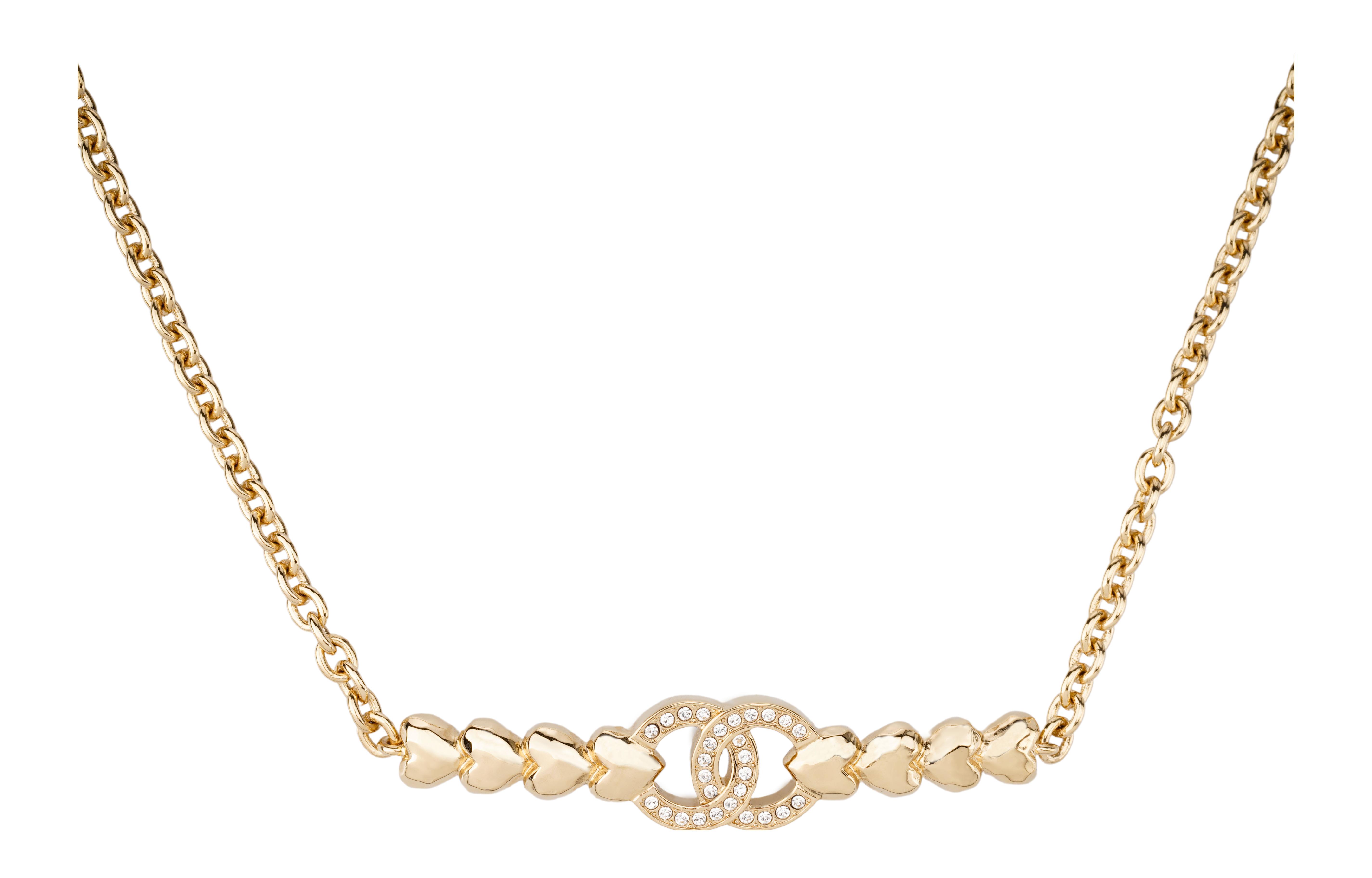 (Women) [23 Spring/Summer] CHANEL 23S Double C Crystal Fashion Necklace for Women - Gold ABA259-B10486-NN007