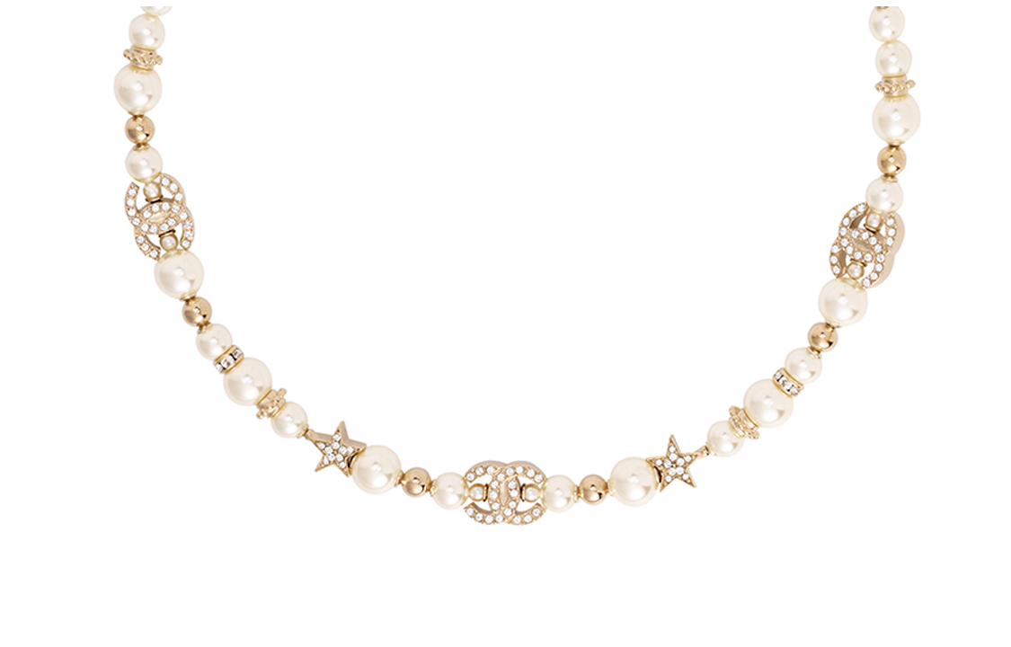 Lookbook (W) 【23A 手工系列】CHANEL 金色雙C星珠水鑽項鍊 ABB255-B13560-NQ105