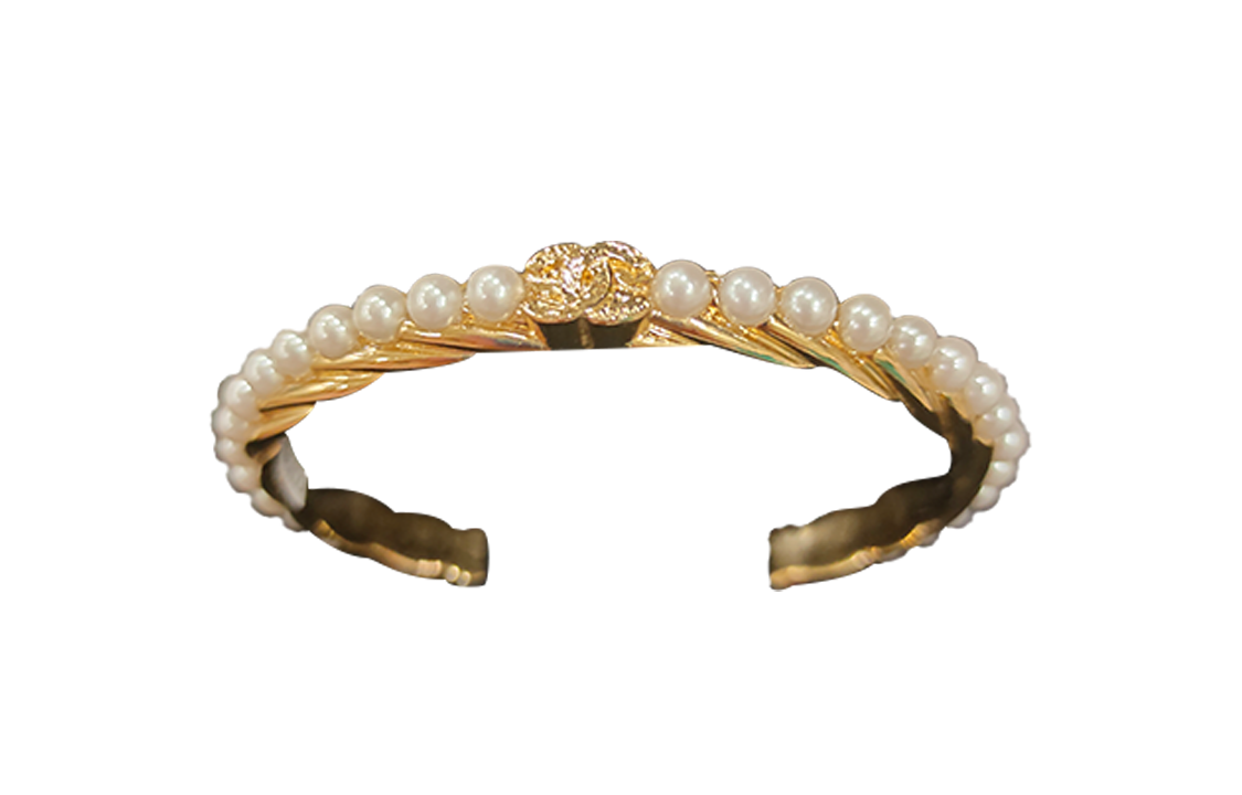 Lookbook (W) 【23A Handmade Collection】Gelang CHANEL Gold Narrow Wheat Rhinestone Zirconia ABB239-B13281-NP250