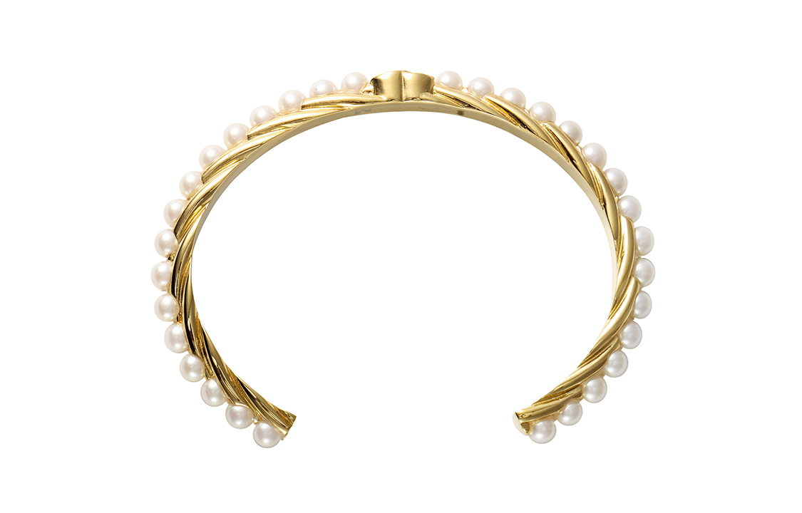 Details for (W) 【23A Handmade Collection】Gelang CHANEL Gold Narrow Wheat Rhinestone Zirconia ABB239-B13281-NP250