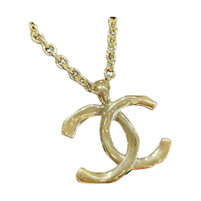 (Women) 【23A Handmade Collection】CHANEL Stylish Avant-Garde Metal CC Necklace Gold ABB423-B13498-NQ007