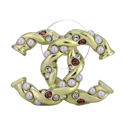 (Women) 【23B New】 CHANEL Classic Double C Logo Gold Stud Earrings for Women ABB506-B14167-NR614
