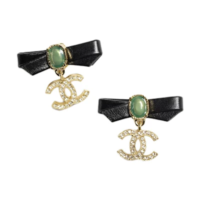 (Women) 【24A New】 CHANEL Gold Bow Metal Earrings for Women. ABD862-B17553-NZE52