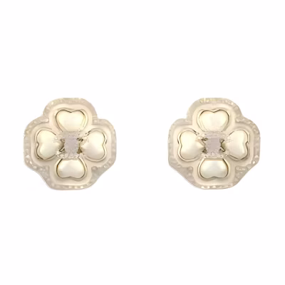 (Women) 【24A New】CHANEL 3D Floral Gold Metal Earrings for Women. ABD925-B17550-NZE20