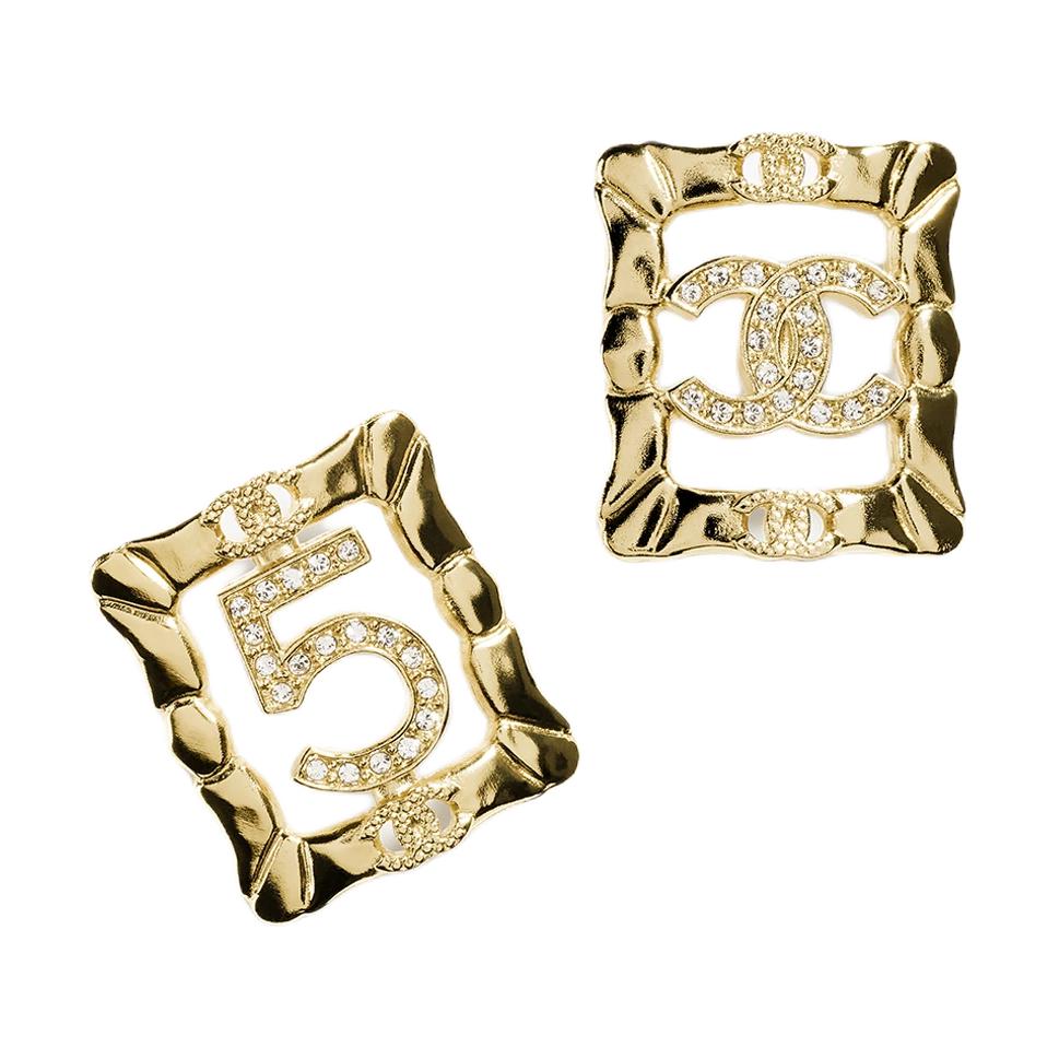 Order (Women) 【24A New】CHANEL Double C Square Gold Metal Earrings for Women ABD752-B17419-NZA50
