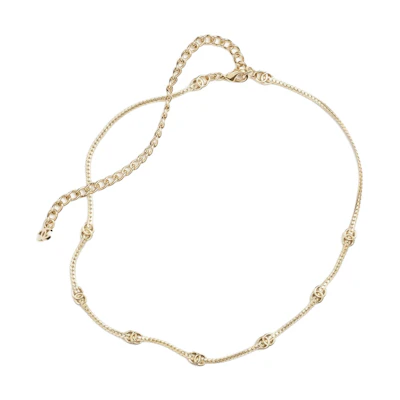 (Women) 【24B】 CHANEL Gold Metallic Necklace with Solid Color Design Gold ABE254-B18058-NZS80