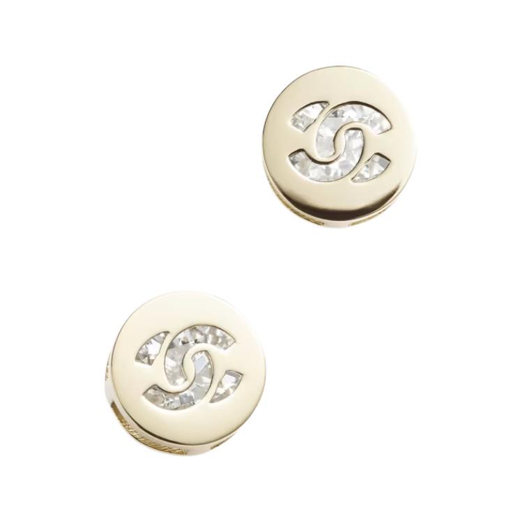 Order (W) 【24B】CHANEL 雙C愛心設計金色水鑽耳環 ABE107 B17803 NZL31