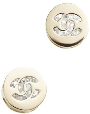 (W) 【24B】CHANEL 雙C愛心設計金色水鑽耳環 ABE107 B17803 NZL31 Order (W) 【24B】CHANEL 雙C愛心設計金色水鑽耳環 ABE107 B17803 NZL31