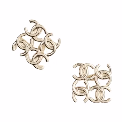 (Women) 【24B New】 CHANEL Gold Metal Hollow Design Earrings for Women ABE270-B18058-NZS80