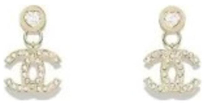 (W) 【24B Baru】Anting Wanita CHANEL Double C Kristal Emas AB-24B-0025 Order (W) 【24B Baru】Anting Wanita CHANEL Double C Kristal Emas AB-24B-0025