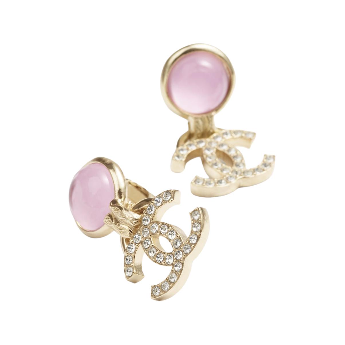 (Women) 【24B New】CHANEL Elegant Simple Metal Pink Earrings for Women ABE403 B18125 NZU07 圖 3