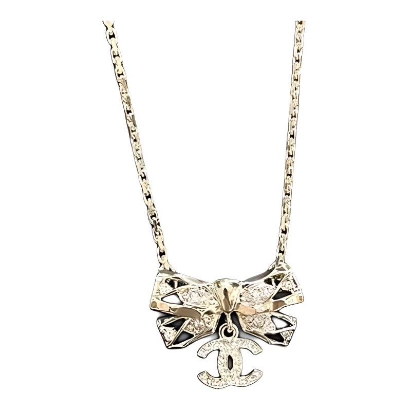 (Women) 【24B Style】 CHANEL Bow Pendant Necklace -  Gold ABE196-B16786-NY394