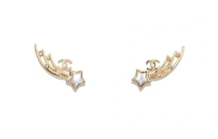 (Women) 【24C New】 CHANEL Comet Earrings -  Gold Star Design AB-24C-030