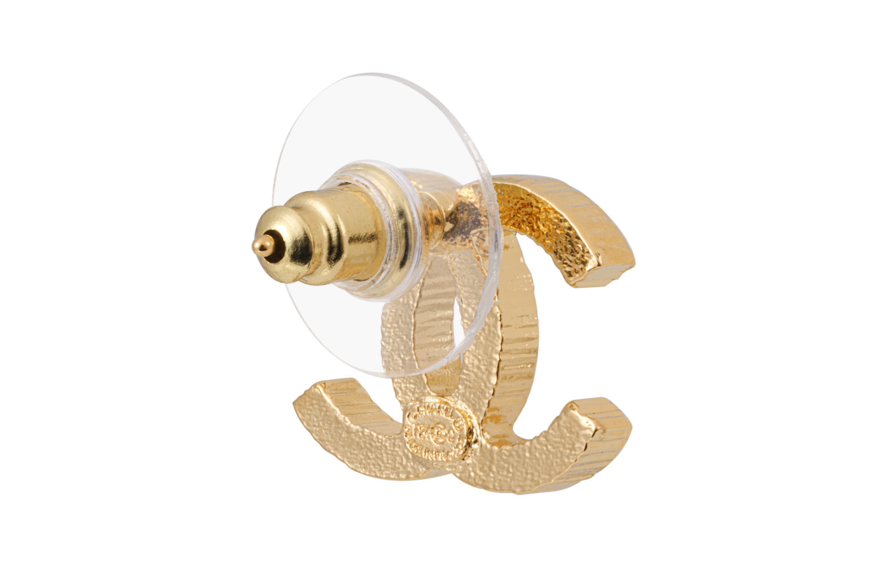 (Women) [24C New] CHANEL Double C Metal Logo Gold Earrings for Women ABC502-B15385-NU492 圖 5