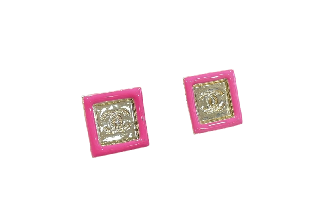 (Women) 【24C New】CHANEL Classic Double C Earrings Pink Edge for Women - Pink ABC377-B15333-NU358 圖 3