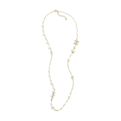 (Women) 【24C New】CHANEL Multi-Charm Logo Pendant Necklace - Gold ABC412-B15472-NU624