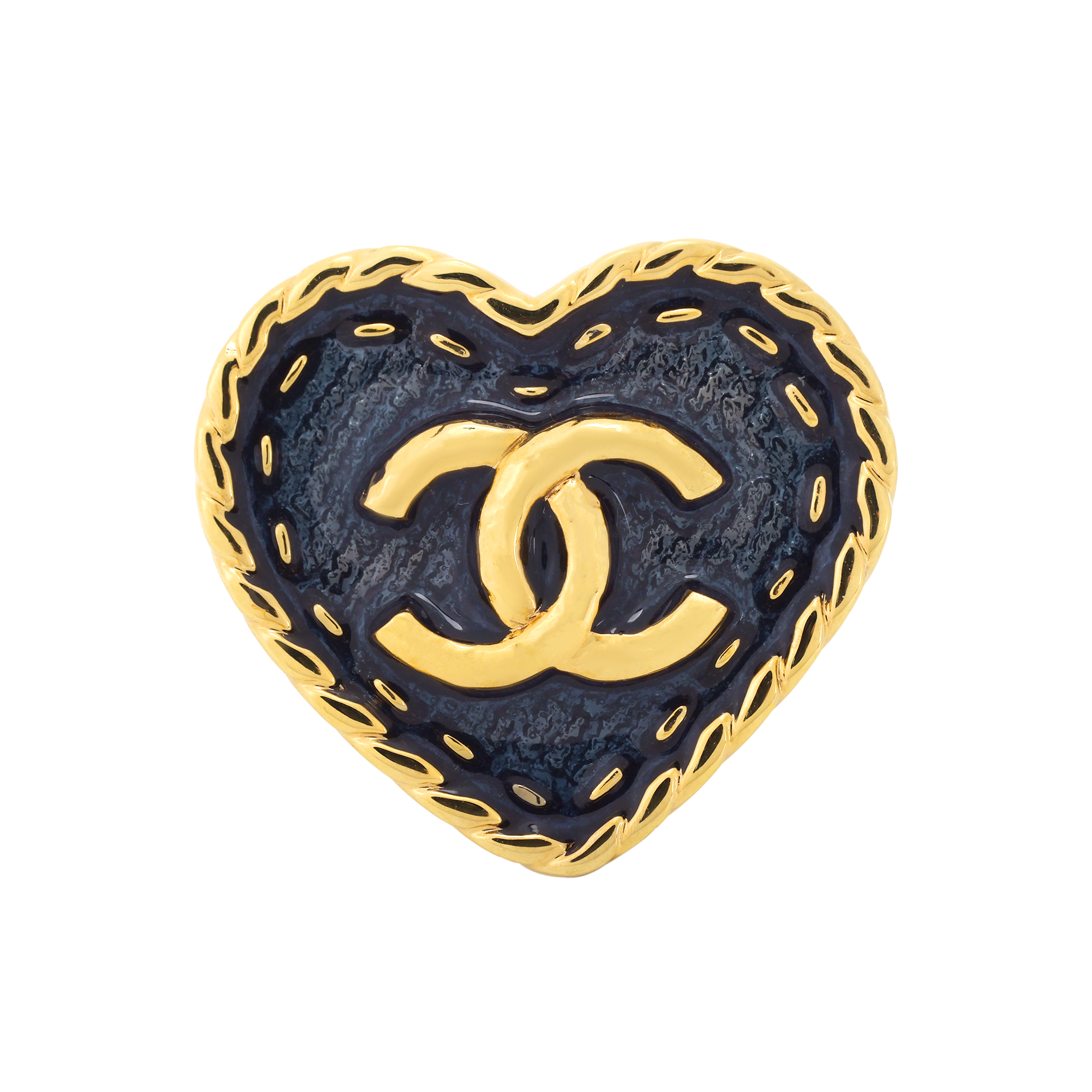 (Women) 【24P New】 CHANEL Denim Heart Ring -  Gold Edition ABC745-B15375-NU456