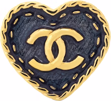 (Women) 【24P New】 CHANEL Denim Heart Ring - Gold Edition ABC745-B15375-NU456 (Women) 【24P New】 CHANEL Denim Heart Ring - Gold Edition ABC745-B15375-NU456