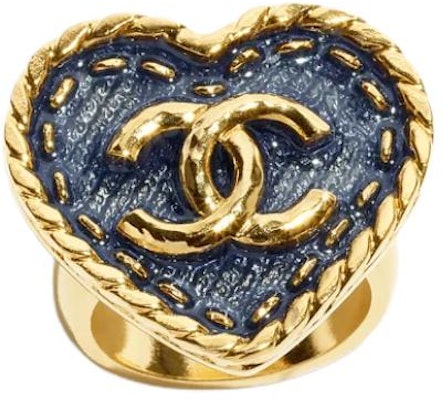(W) 【24P Baru】 Cincin Hati Denim CHANEL - Edisi Emas ABC745-B15375-NU456 Order (W) 【24P Baru】 Cincin Hati Denim CHANEL - Edisi Emas ABC745-B15375-NU456