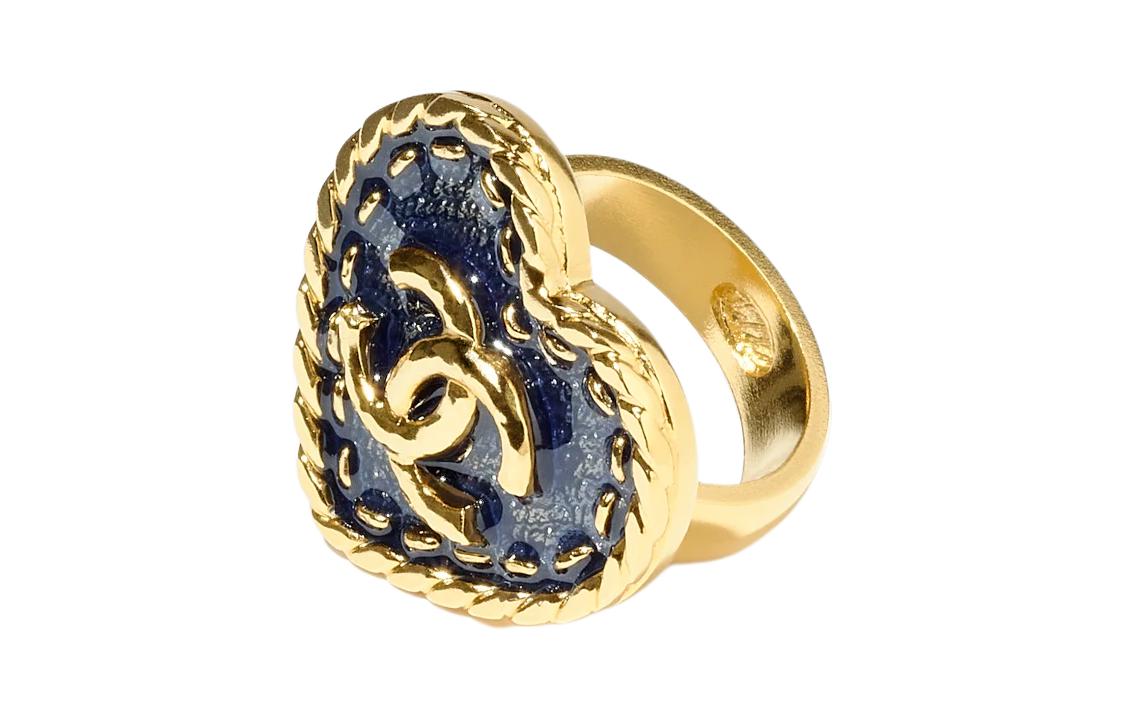 Lookbook (W) 【24P Baru】 Cincin Hati Denim CHANEL - Edisi Emas ABC745-B15375-NU456