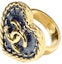 Lookbook (W) 【24P Baru】 Cincin Hati Denim CHANEL - Edisi Emas ABC745-B15375-NU456