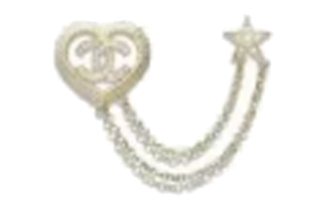(Women) [24P New] CHANEL Heart Logo Gold Star Chain Brooch for Women - Gold AB-24P-002 圖 2